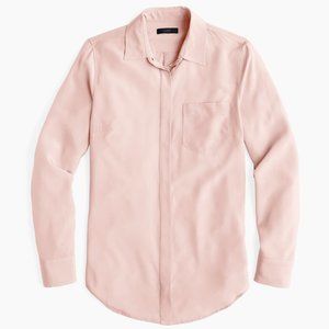 J. CREW Silk Button Up Shirt Light Pink {Q15}